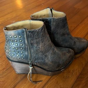 BED STU brown booties, size 8